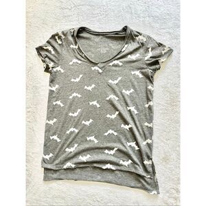 Grayson threads charcoal gray and white Halloween bat T-shirt size S